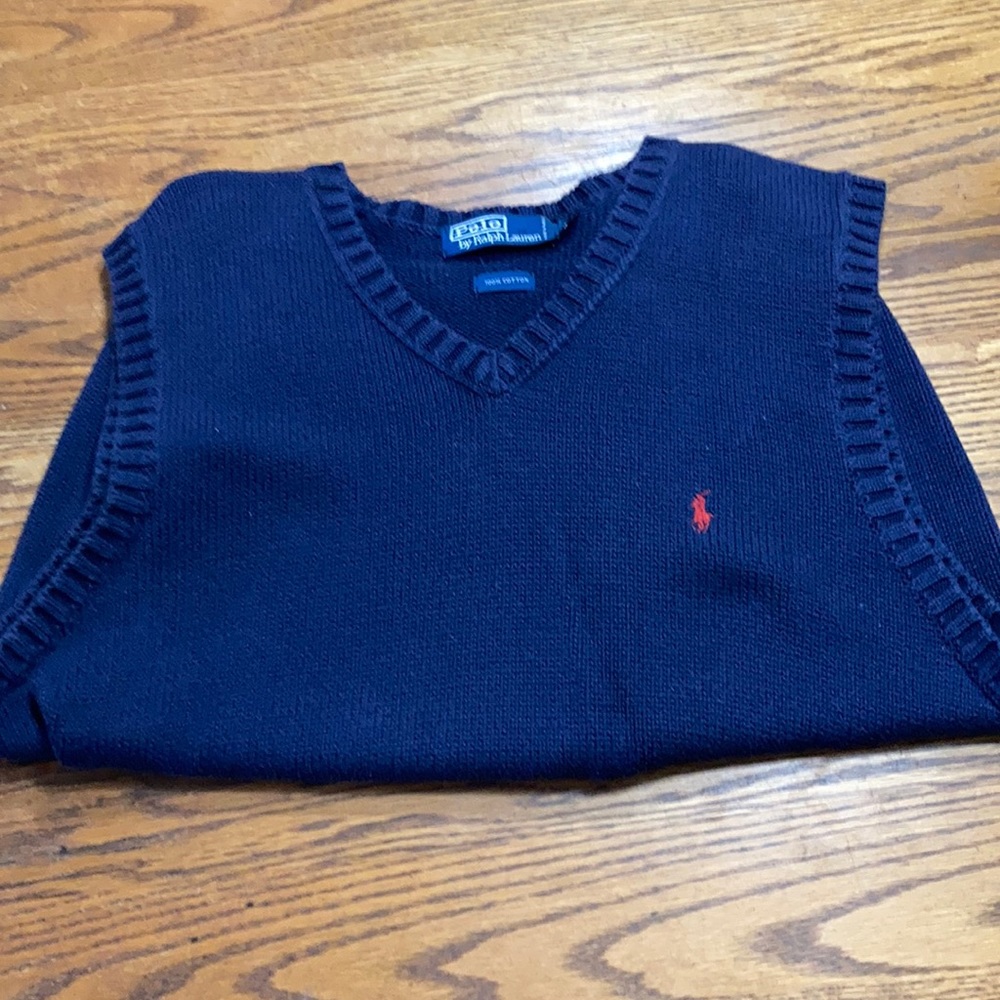 Polo Ralph Lauren sweater vest - XL cotton Navy